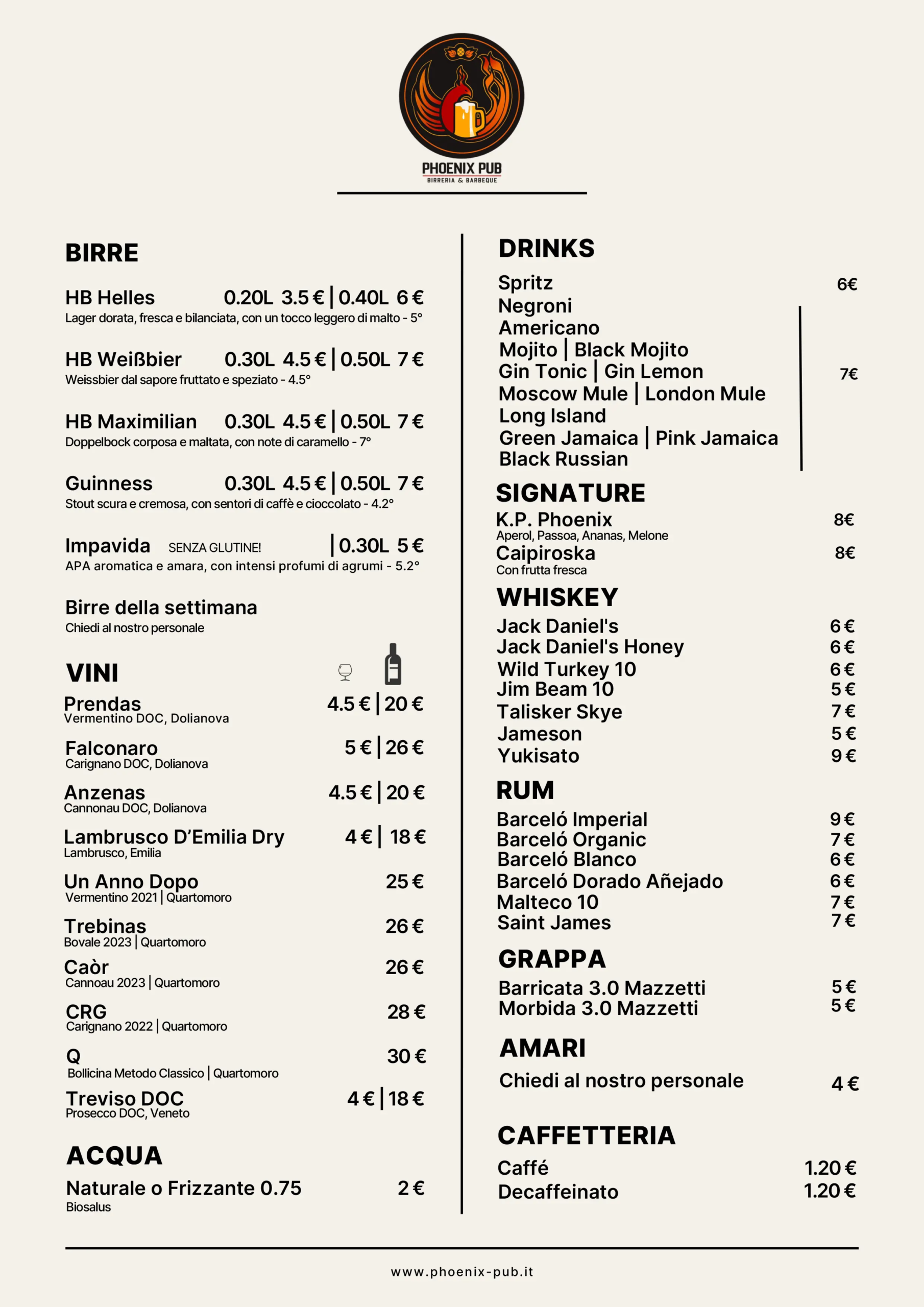 MENU SETTEMBRE